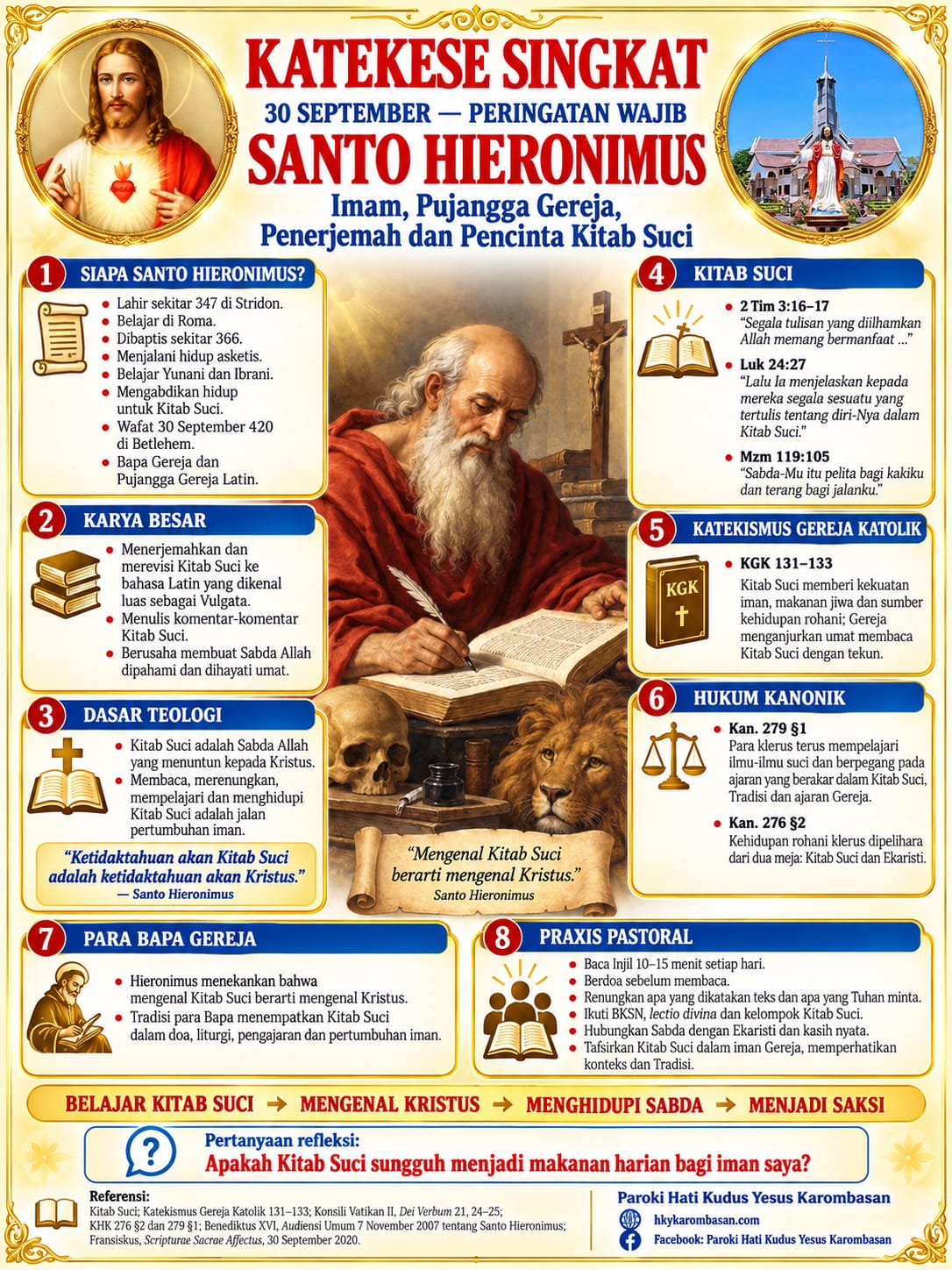 September Boleh Berakhir, Sabda Tuhan Tidak! Mari Belajar dari Santo Hieronimus!