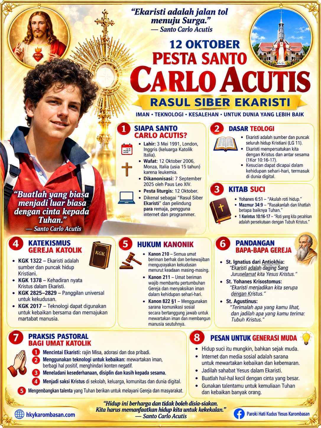 Jangan Cuma Viral, Jadilah Terang! Santo Carlo Acutis dan Misi Digital OMK